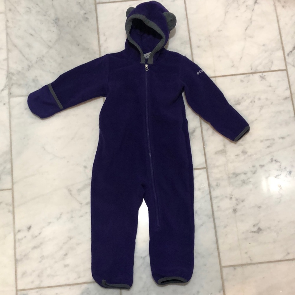 Columbia Tiny Bear fleece bunting, size 18-24 months